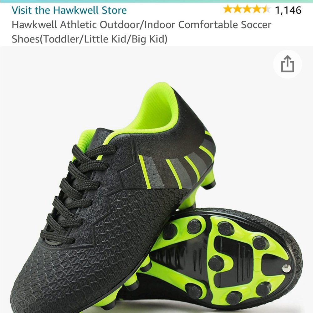 New boy cleats size US11